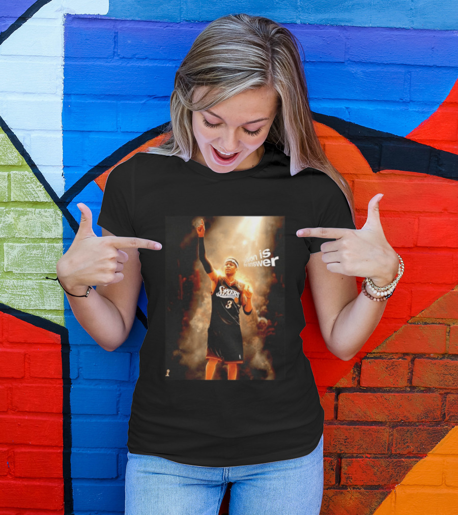Allen Iverson Philadelphia 76ers NBA LeBron Is The Answer T-Shirt