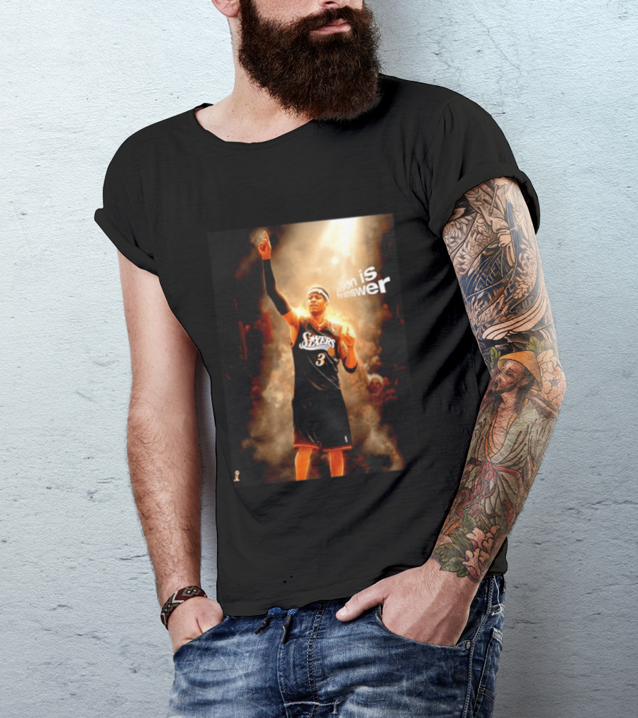 Allen Iverson Philadelphia 76ers NBA LeBron Is The Answer T-Shirt