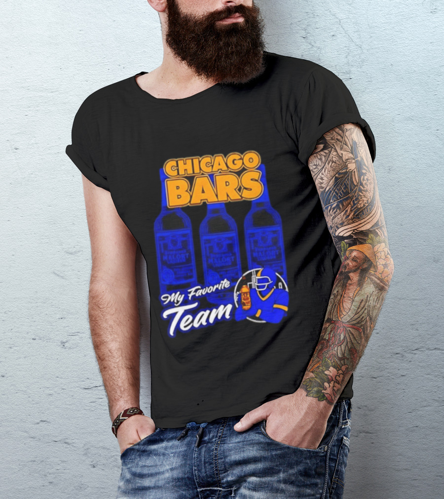 Chicago Bars My Favorite Team Jeppson's Malort Liqueur T-Shirt