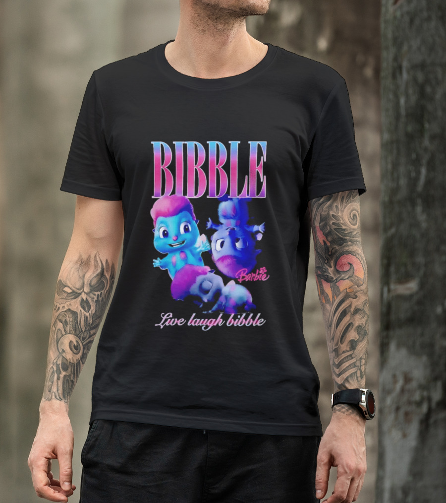 Bibble Live Laugh Barbie Cartoon Characters T-Shirt