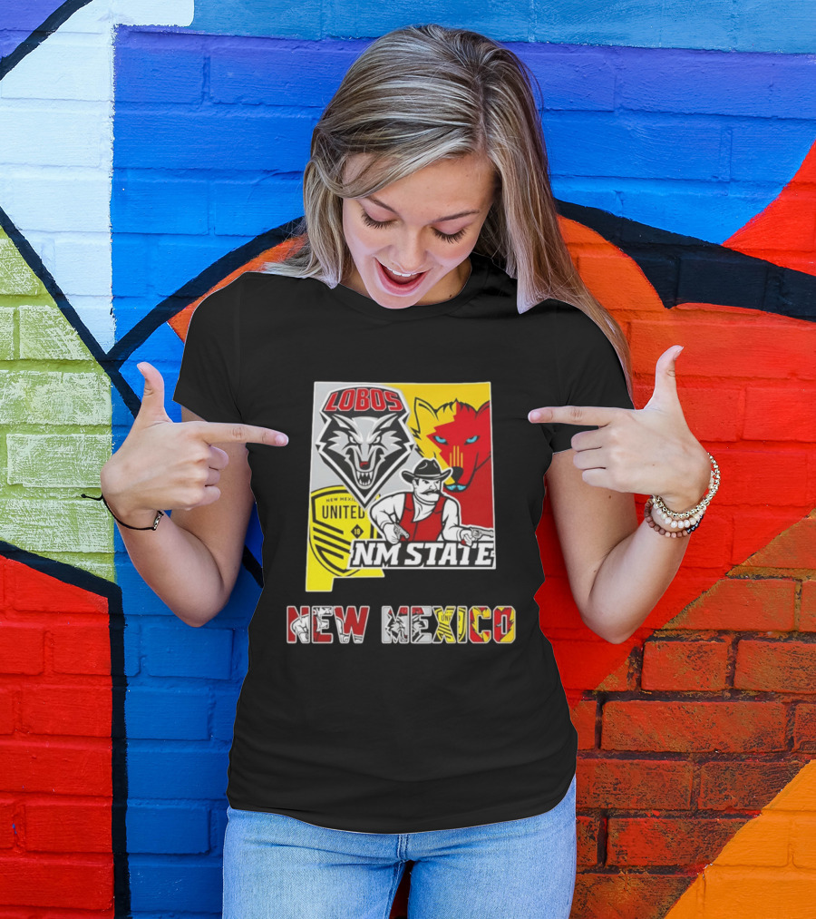 Lobos NM State New Mexico United T-Shirt