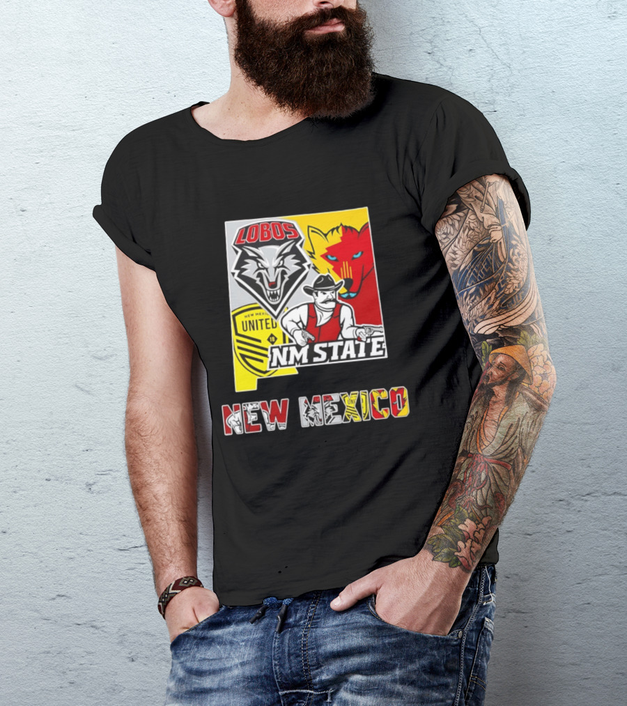 Lobos NM State New Mexico United T-Shirt
