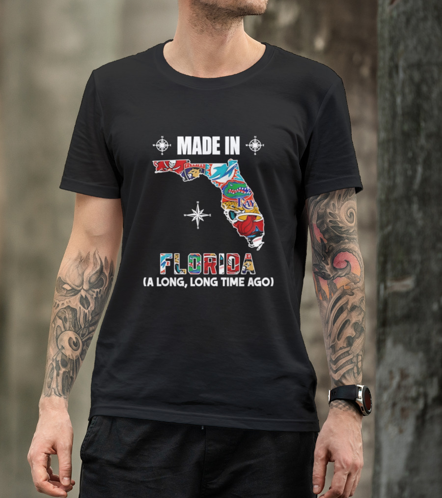 Made In Florida Map A Long Long Time Ago Florida Football Teams T-Shirt