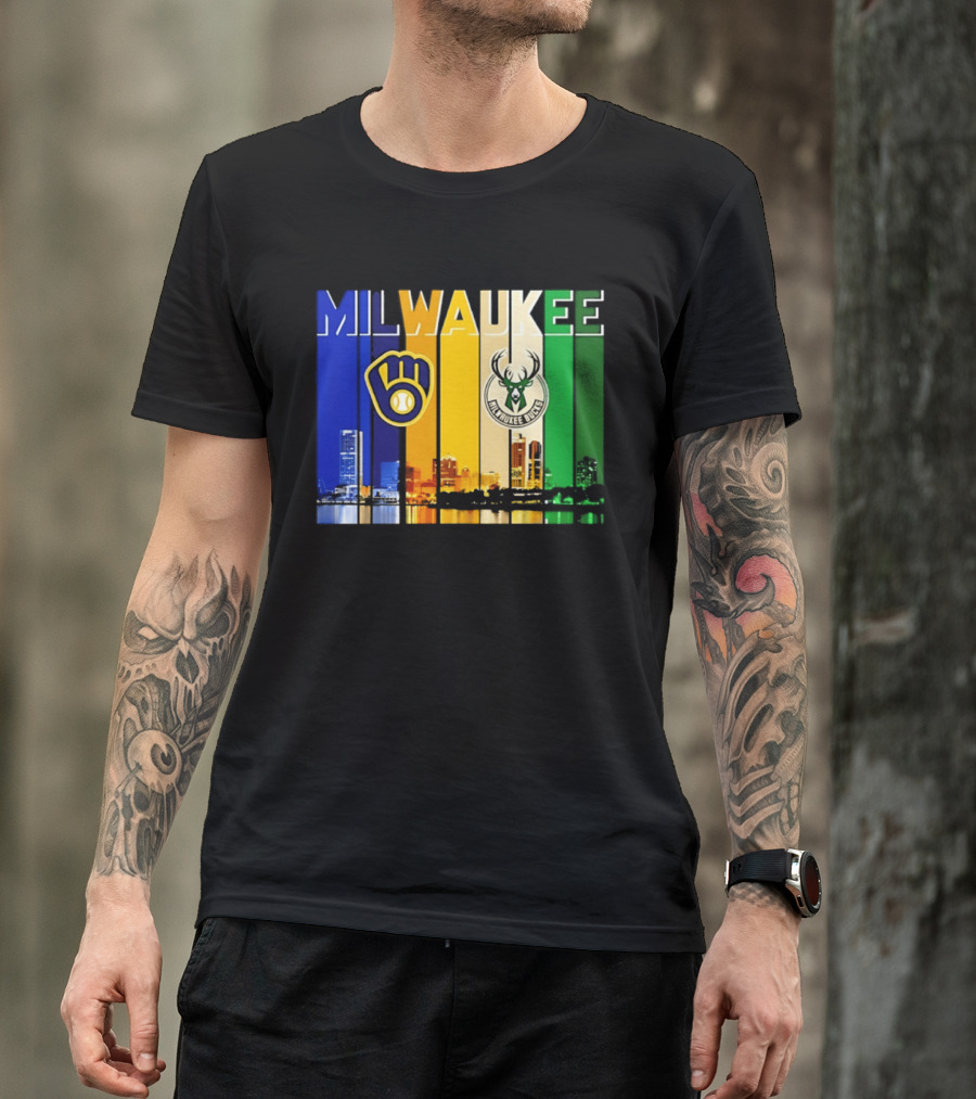 Milwaukee Brewers Bucks Skyline 2026 T-Shirt