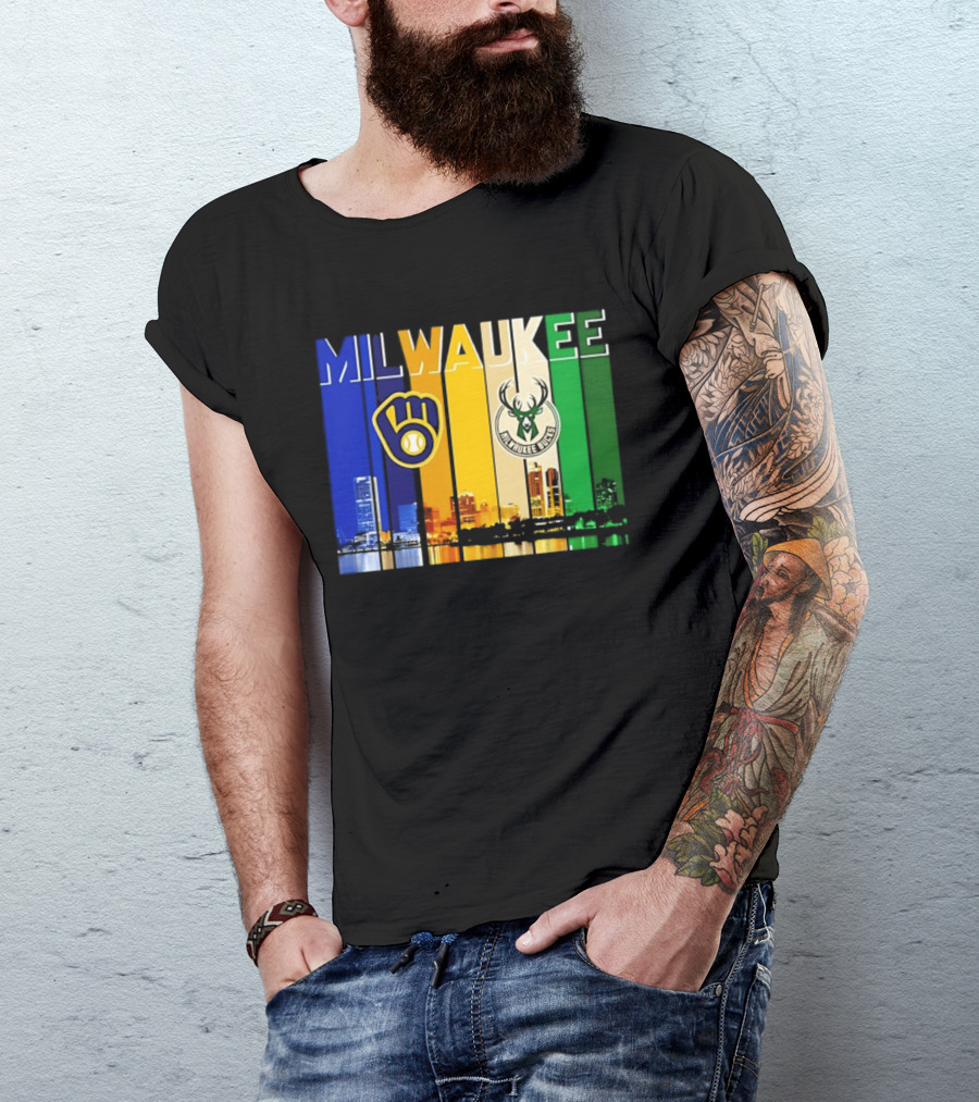 Milwaukee Brewers Bucks Skyline 2026 T-Shirt
