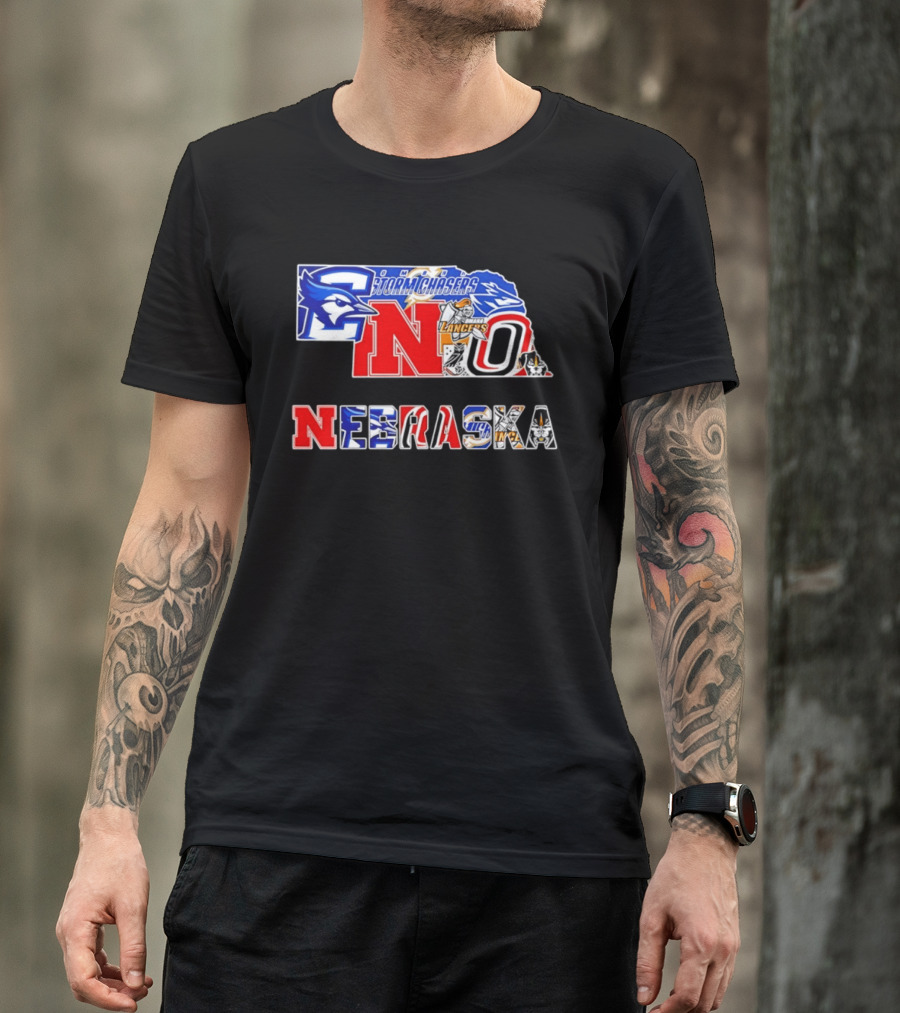 Nebraska Creighton Jays Stormchasers Lancers Huskers Sports Teams 2026 T-Shirt