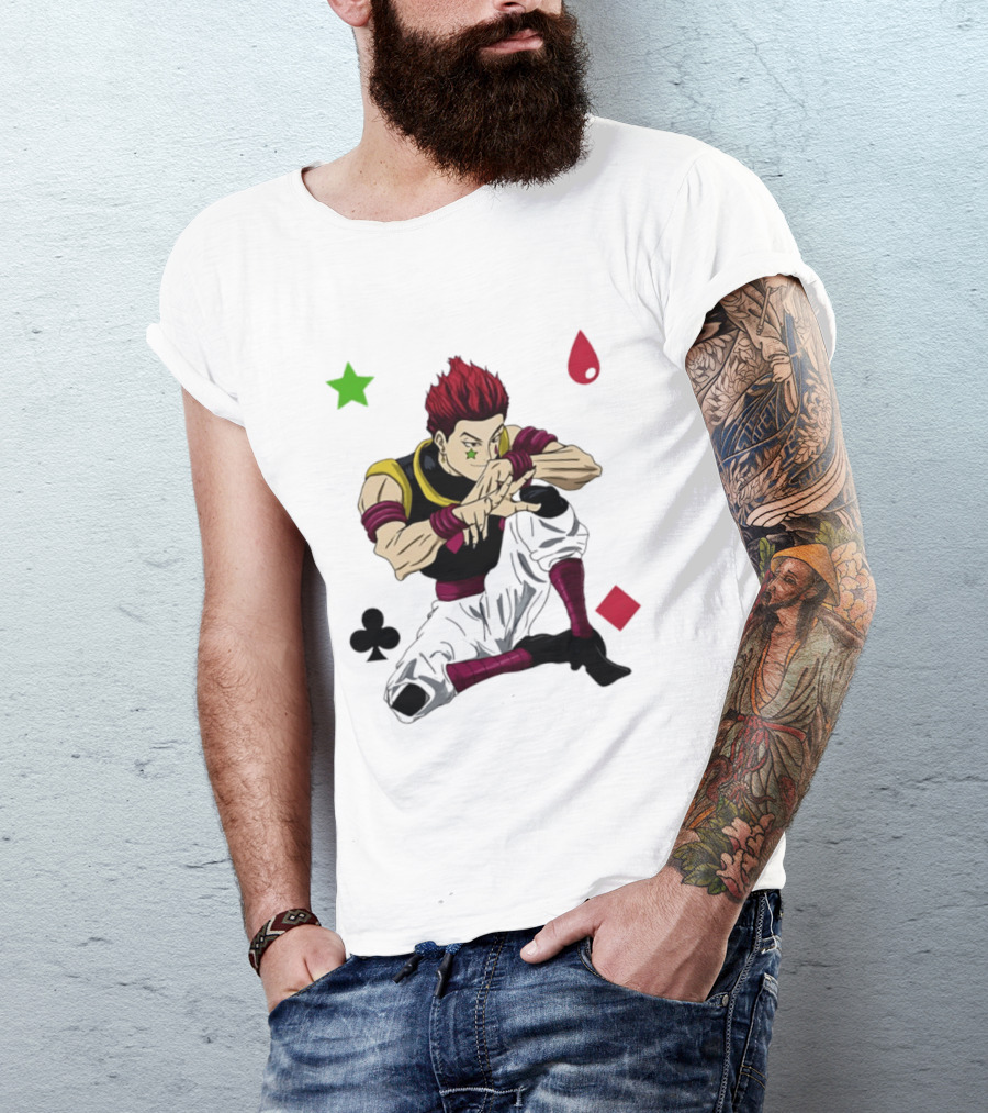 Hisoka Morow Playing Card Suit Symbols Hunter X Hunter T-Shirt