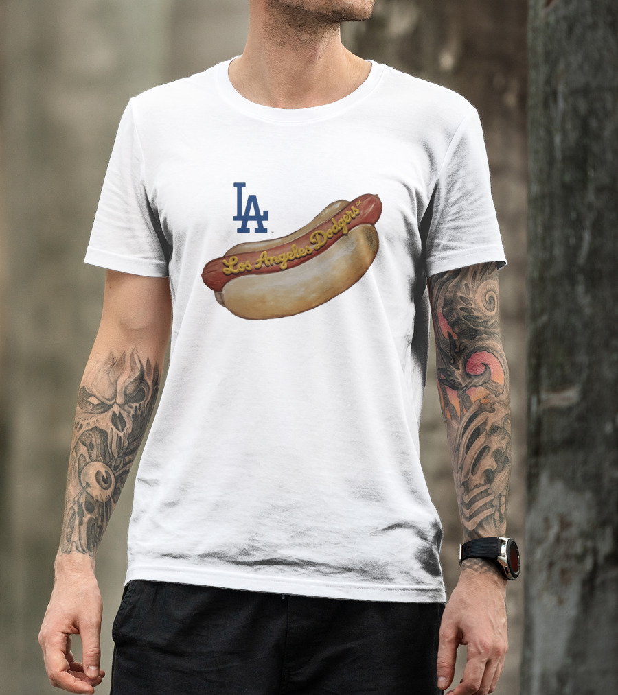 Los Angeles Dodgers Hot Dog MLB 2026 Season LA Team T-Shirt