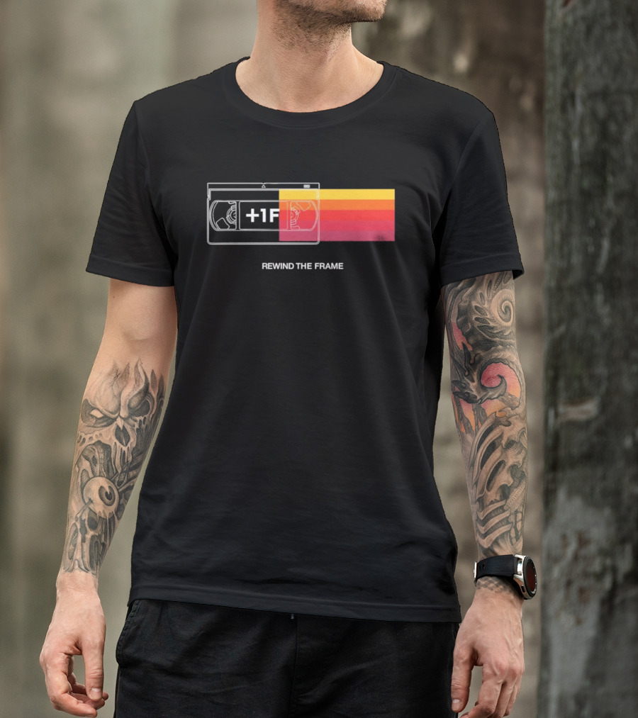Rewind The Frame Retro VHS Tape 80s Aesthetic T-Shirt