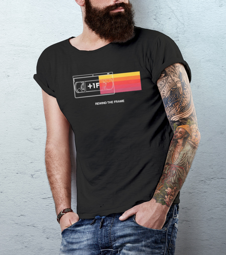 Rewind The Frame Retro VHS Tape 80s Aesthetic T-Shirt