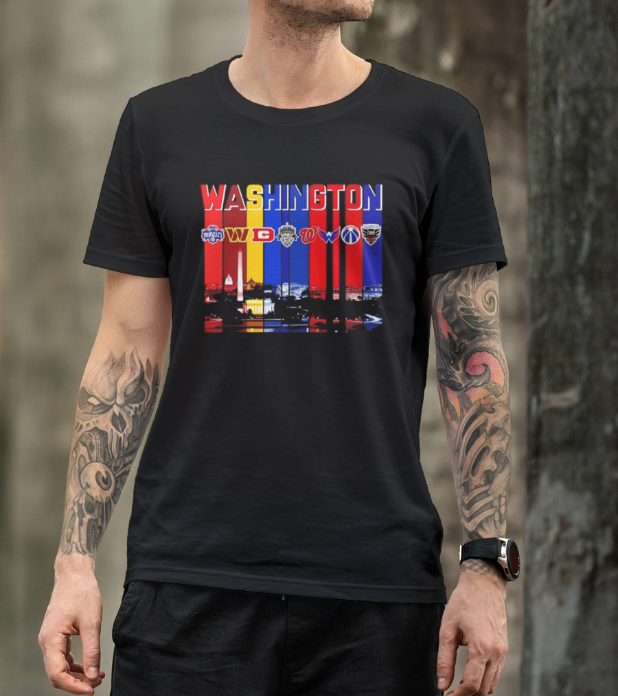 Washington Mystics Commanders Spirit Nationals Wizards DC United T-Shirt