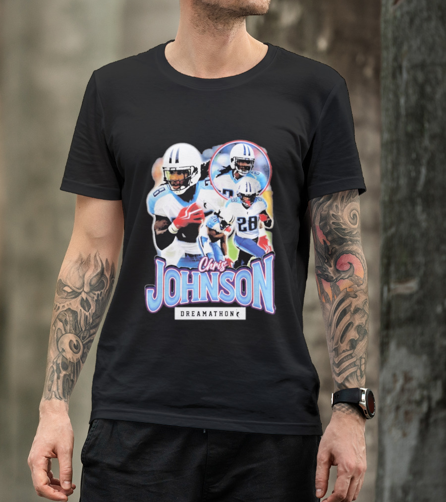 Chris Johnson NFL Dreamathon Tennessee Titans Football 28 T-Shirt