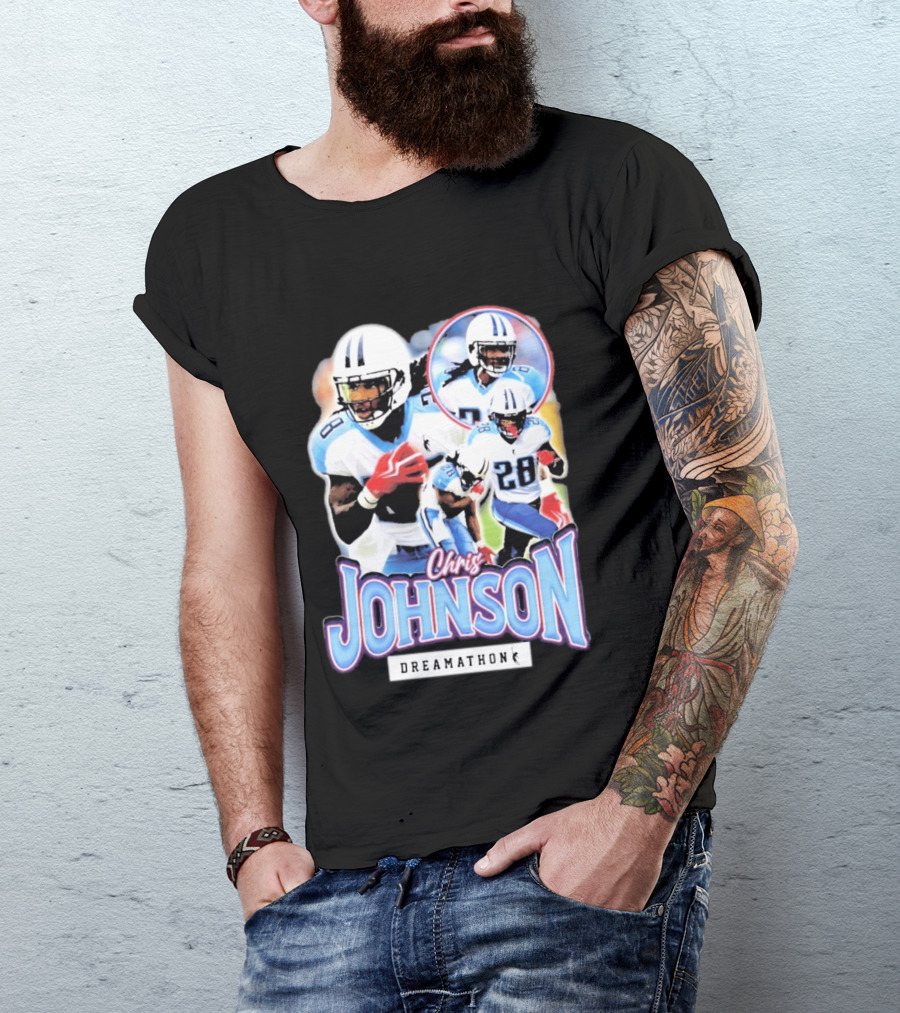 Chris Johnson NFL Dreamathon Tennessee Titans Football 28 T-Shirt