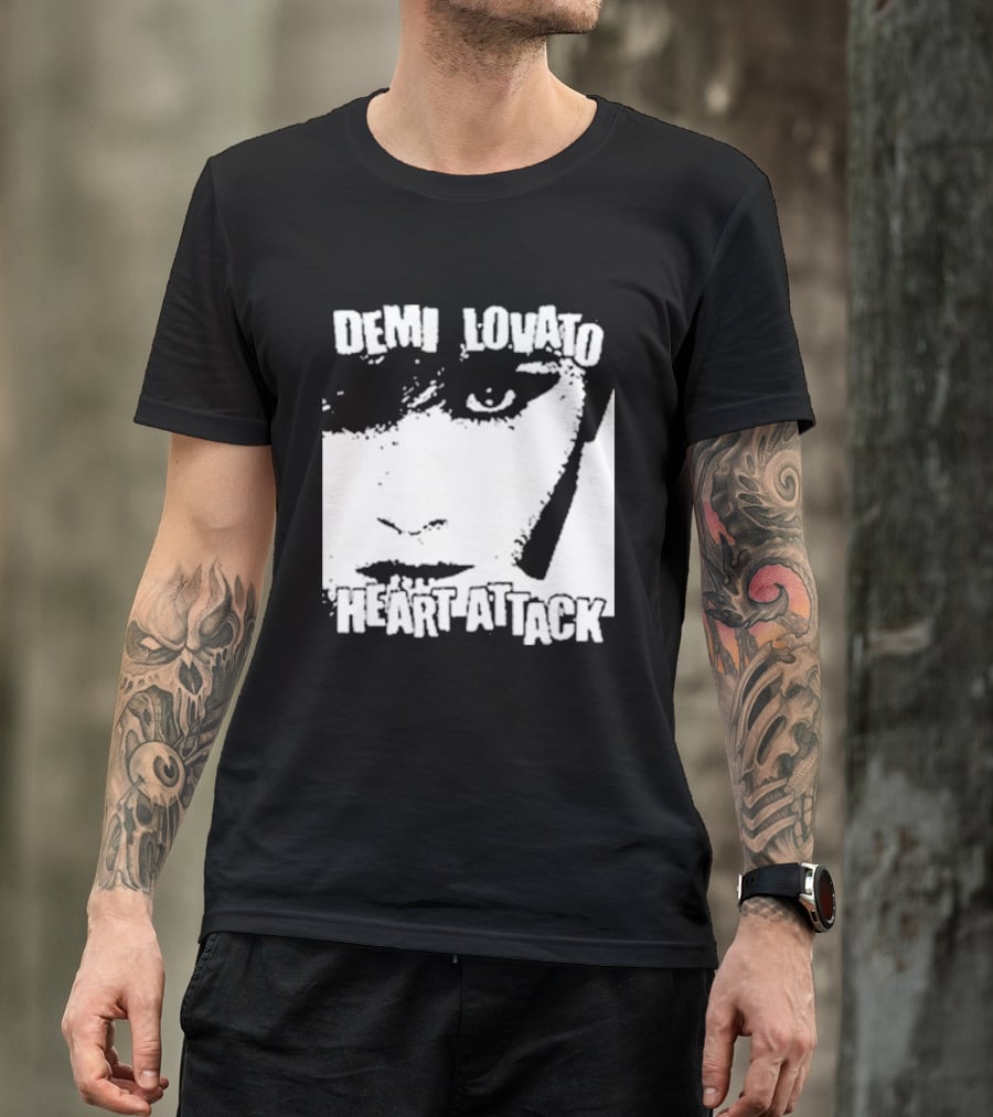 Demi Lovato Heart Attack Anniversary Face T-Shirt