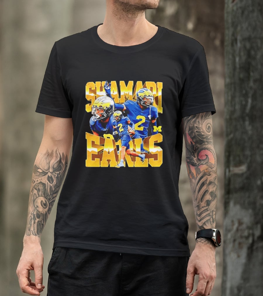 Shamari Earls 2 Michigan Wolverines NCAA Football Player Sports Fan Gear T-Shirt