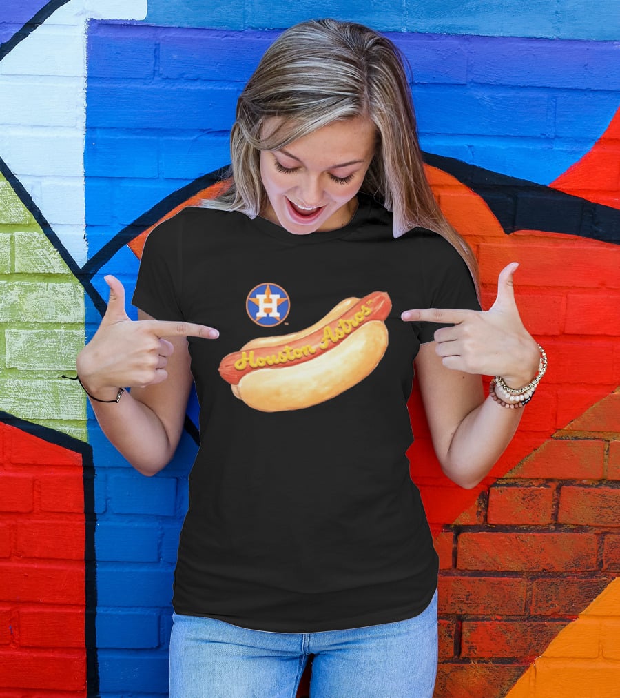 Houston Astros Hot Dog MLB 2026 Season Fan T-Shirt