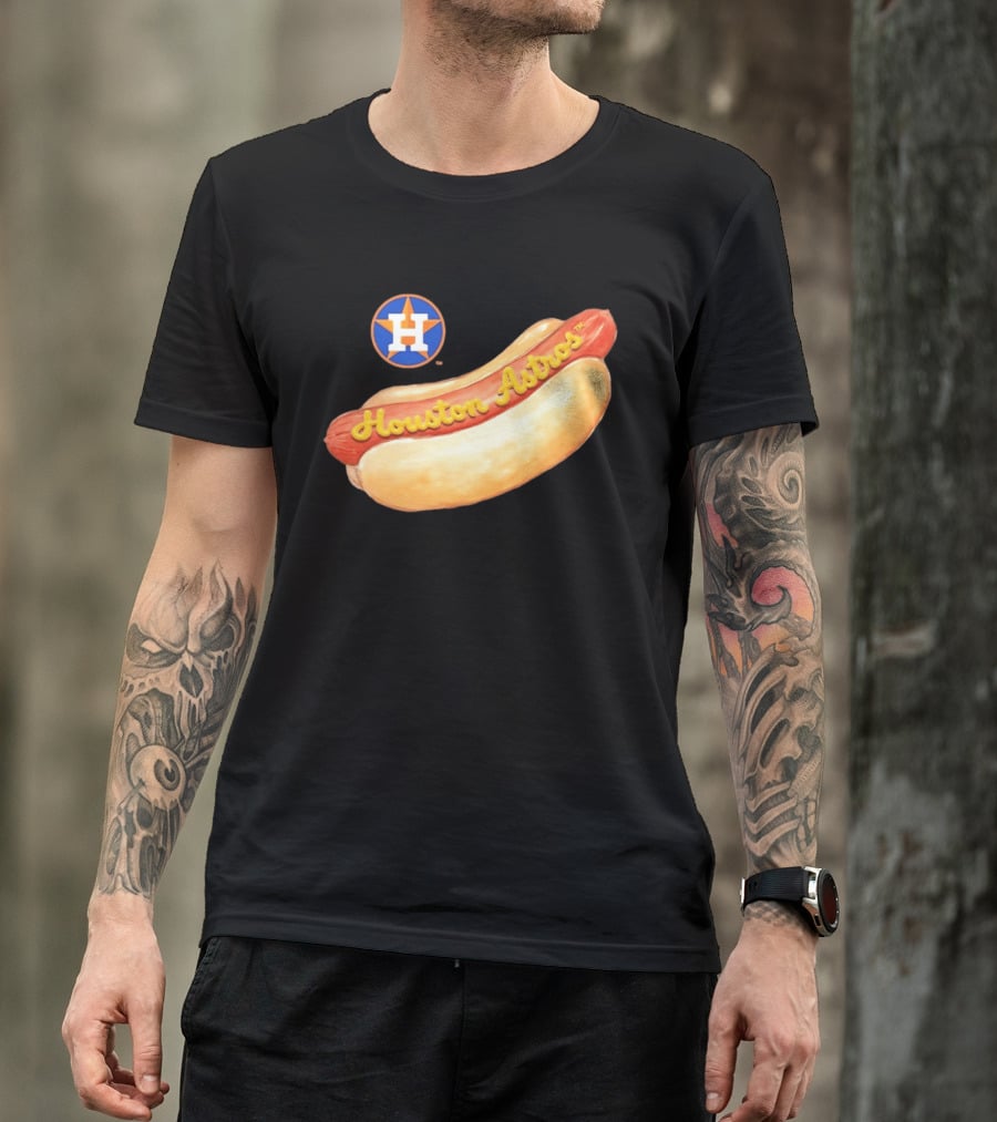 Houston Astros Hot Dog MLB 2026 Season Fan T-Shirt