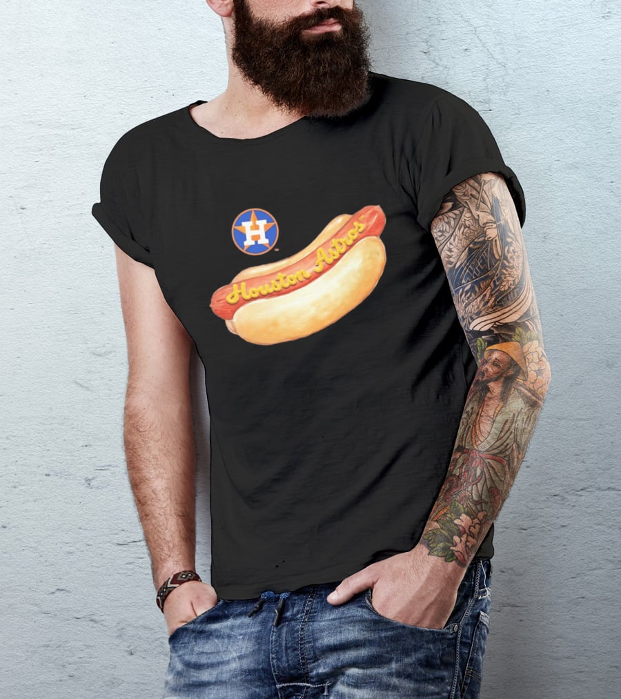 Houston Astros Hot Dog MLB 2026 Season Fan T-Shirt