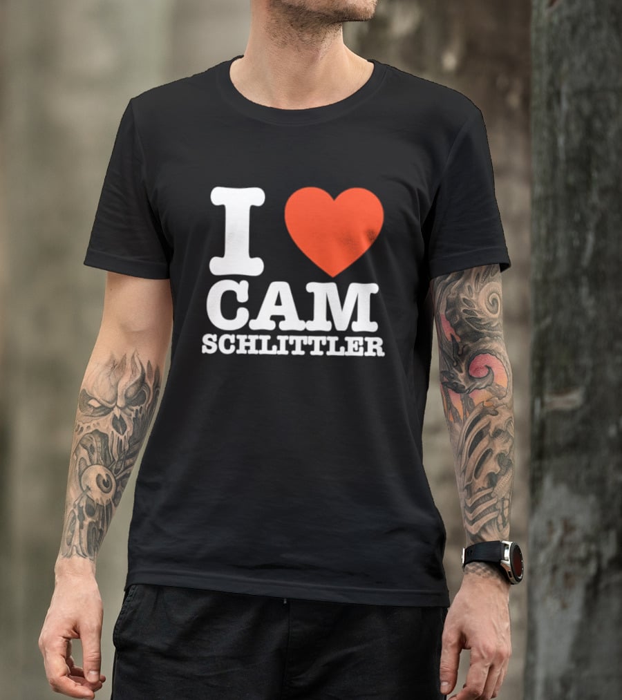 I Love Cam Schlittler Red Heart T-Shirt