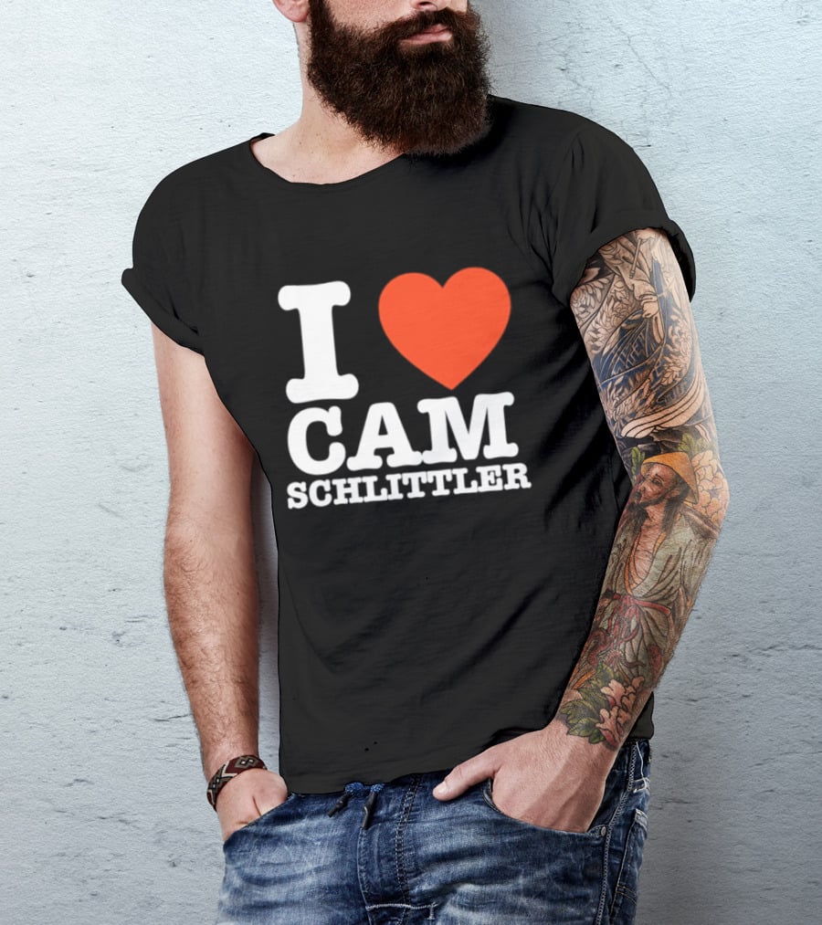 I Love Cam Schlittler Red Heart T-Shirt