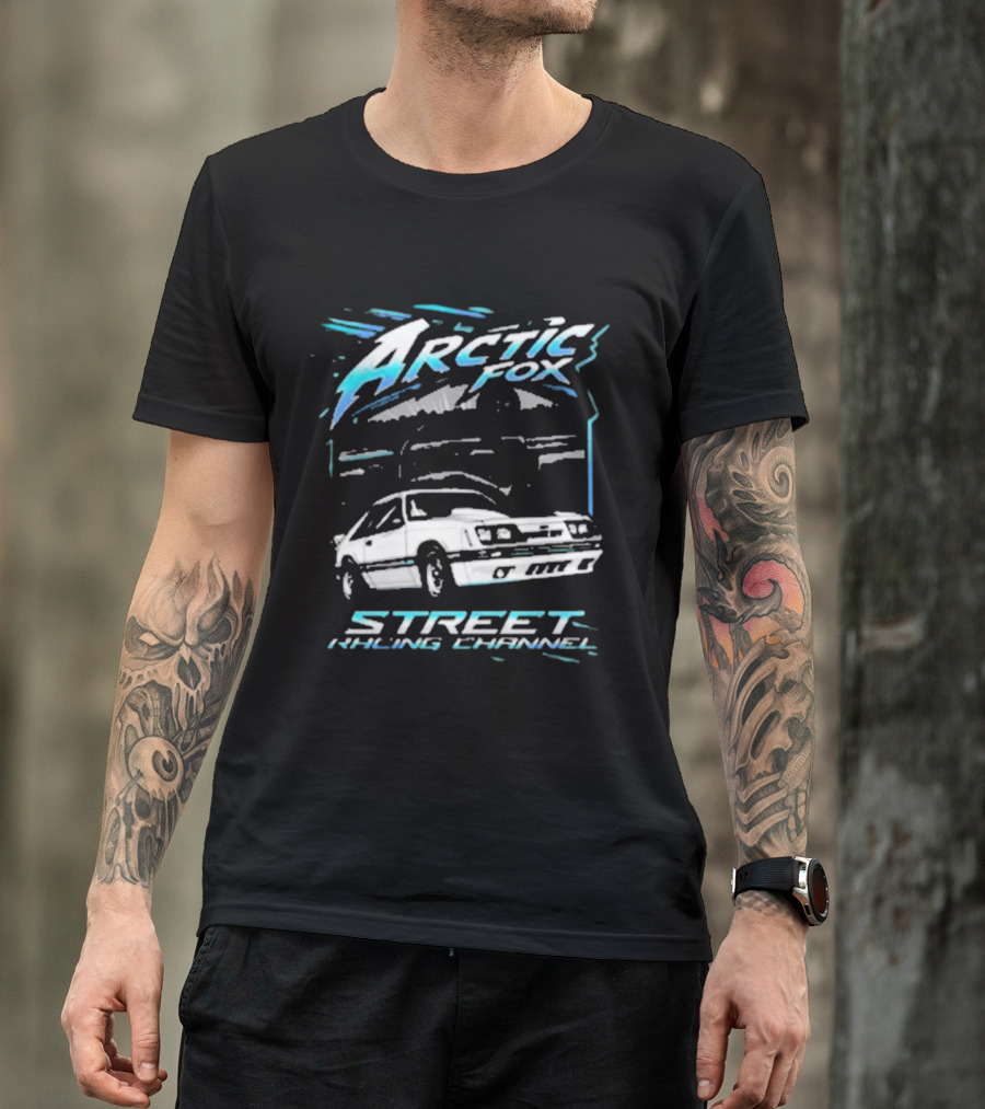 Arctic Fox Street Racing Channel Classic Car Enthusiasts T-Shirt