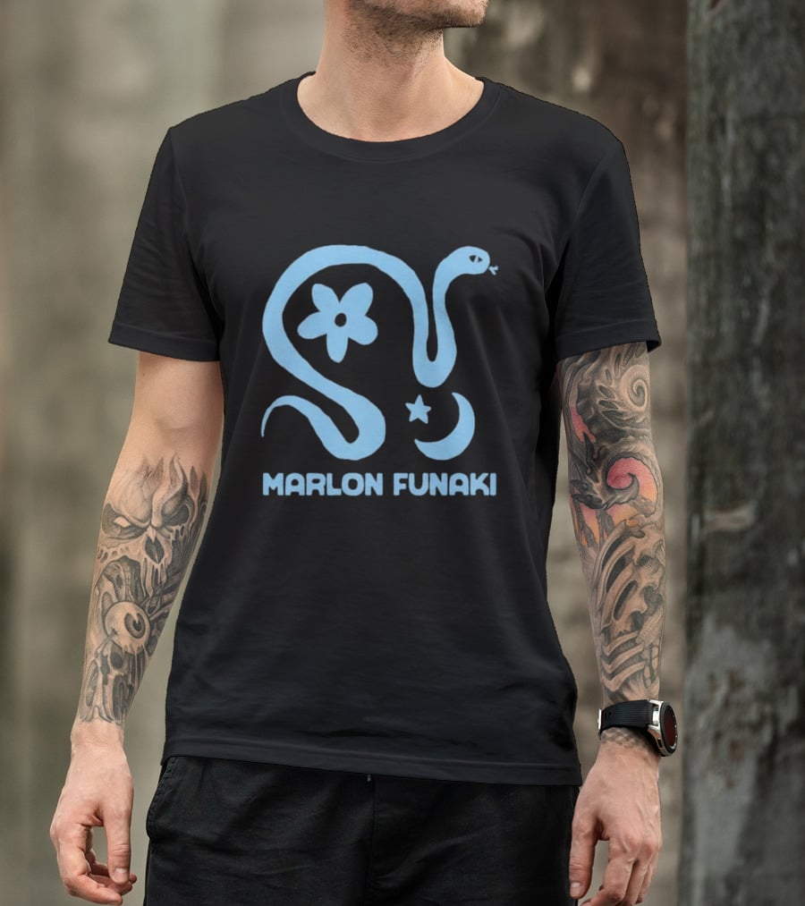 Marlon Funaki Snake Flower Star Moon T-Shirt