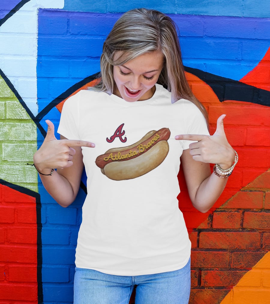 Atlanta Braves Hot Dog A Logo MLB 2026 Season T-Shirt
