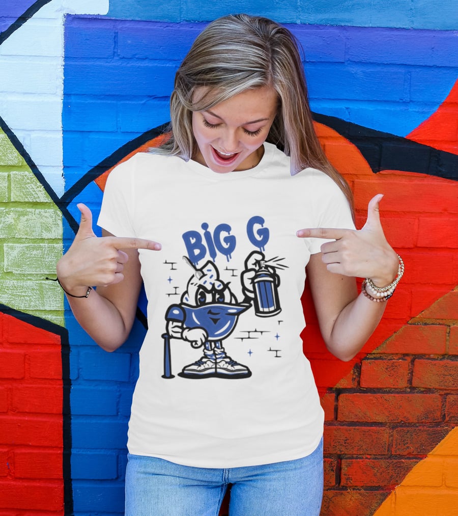 Big G New York Yankees Graffiti Street Art Character Spray Can T-Shirt