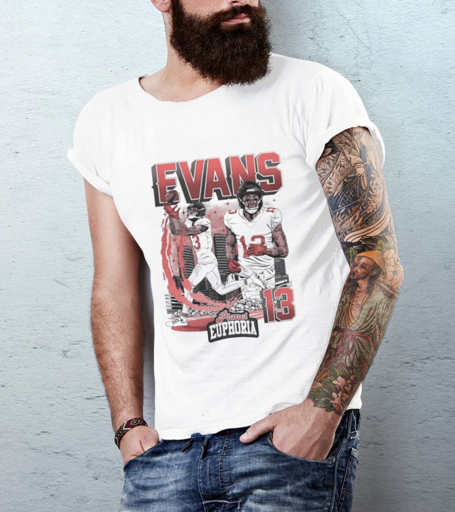 Evans 13 Euphoria Tampa Bay Buccaneers Football T-Shirt