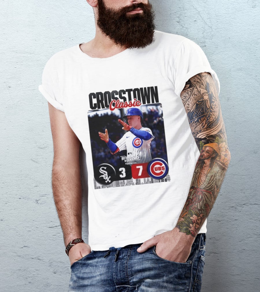 Crosstown Classic Cubs Victory Over White Sox 7 3 Pete Crow Armstrong MLB Rival Weekend T-Shirt