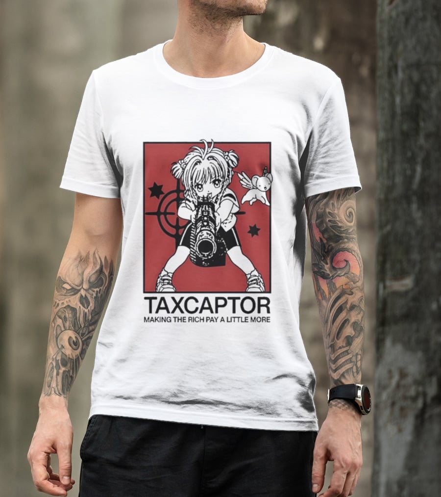 Sakura Cardcaptor Taxcaptor Making The Rich Pay A Little More Bold Anime Mashup T-Shirt