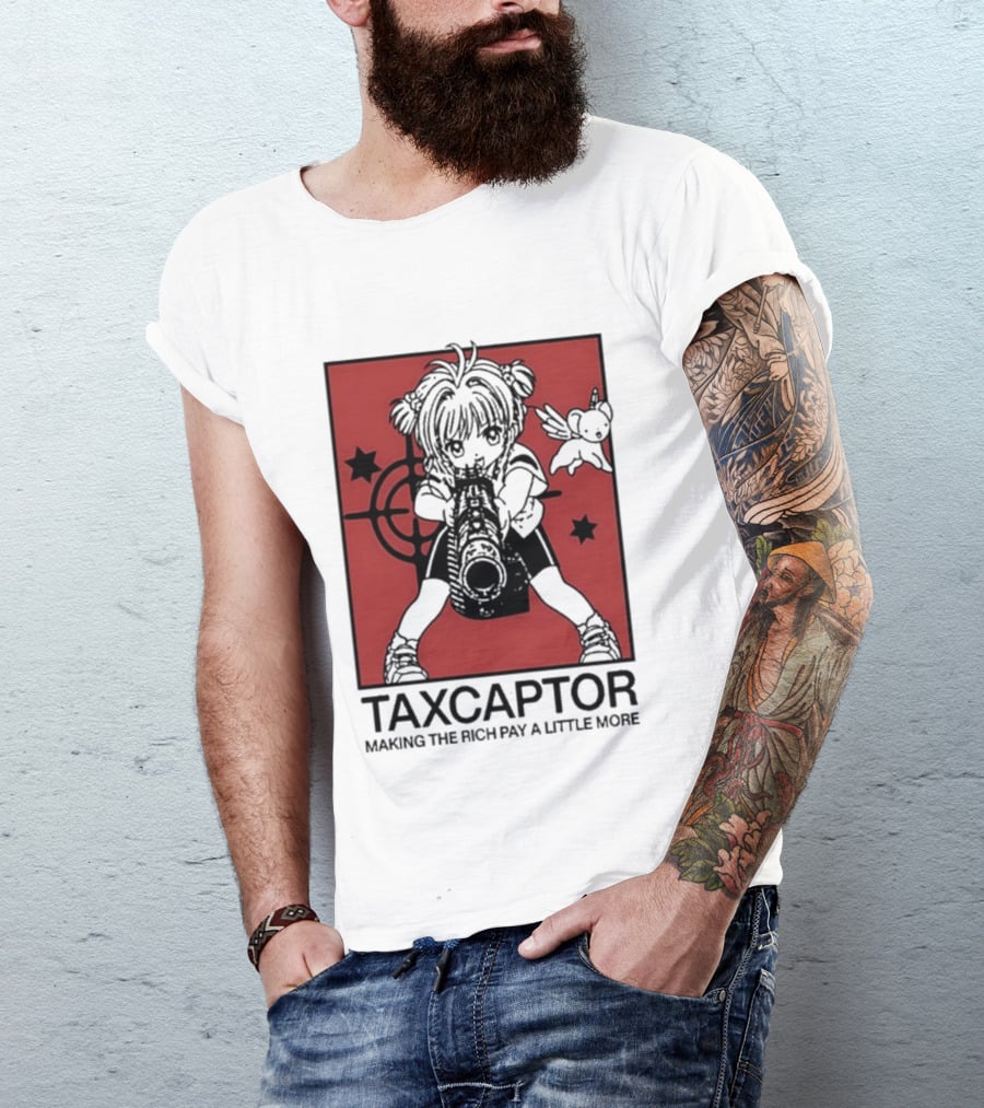 Sakura Cardcaptor Taxcaptor Making The Rich Pay A Little More Bold Anime Mashup T-Shirt