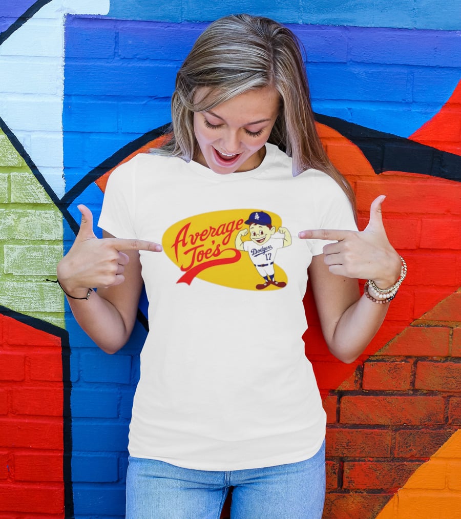 Average Joe's Dodgers No 17 LA Cartoon T-Shirt