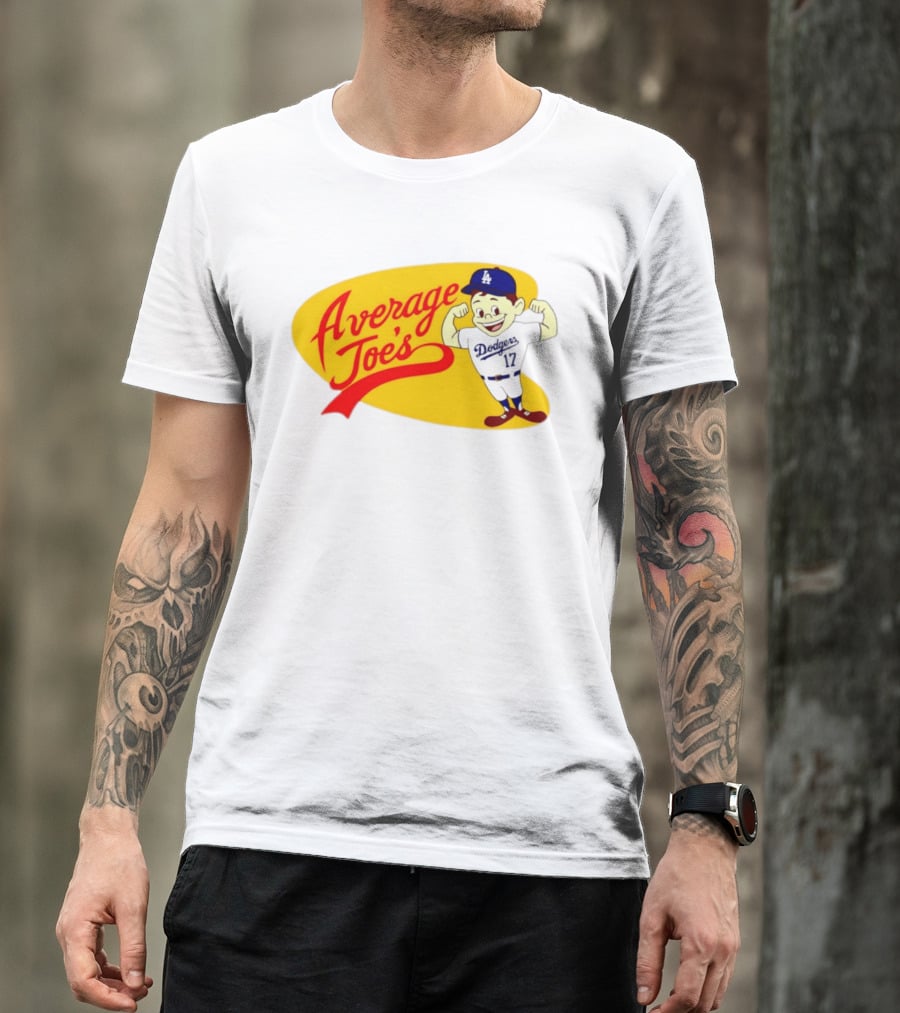 Average Joe's Dodgers No 17 LA Cartoon T-Shirt