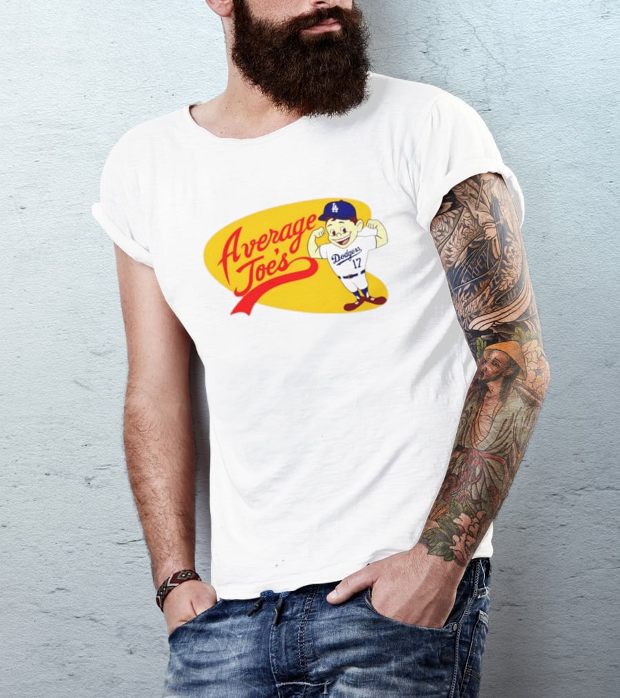 Average Joe's Dodgers No 17 LA Cartoon T-Shirt