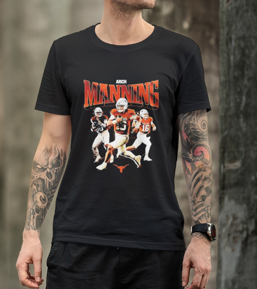 Arch Manning 16 Texas Longhorns NCAA Football Player Manning T-Shirt
