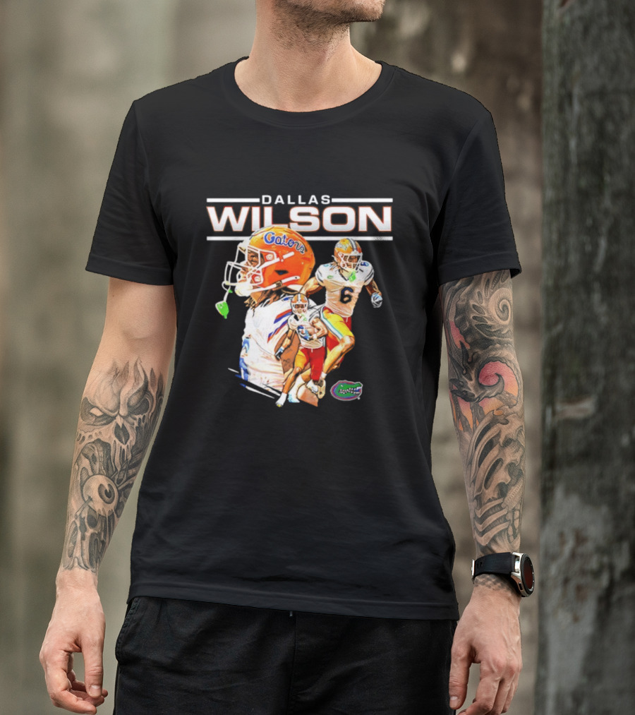 Dallas Wilson 6 Gators University Of Florida Football Player NCAA T-Shirt