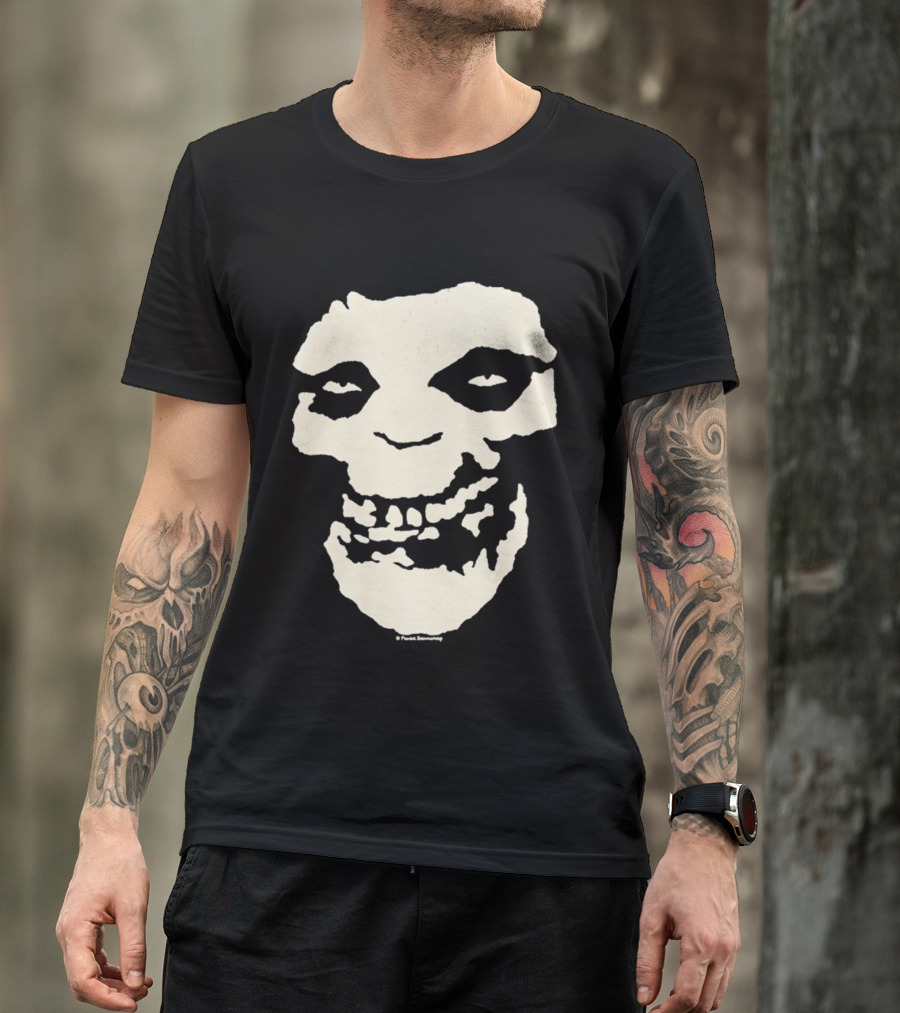 SUGA BTS Crimson Ghost Skull Misfits Collaboration T-Shirt