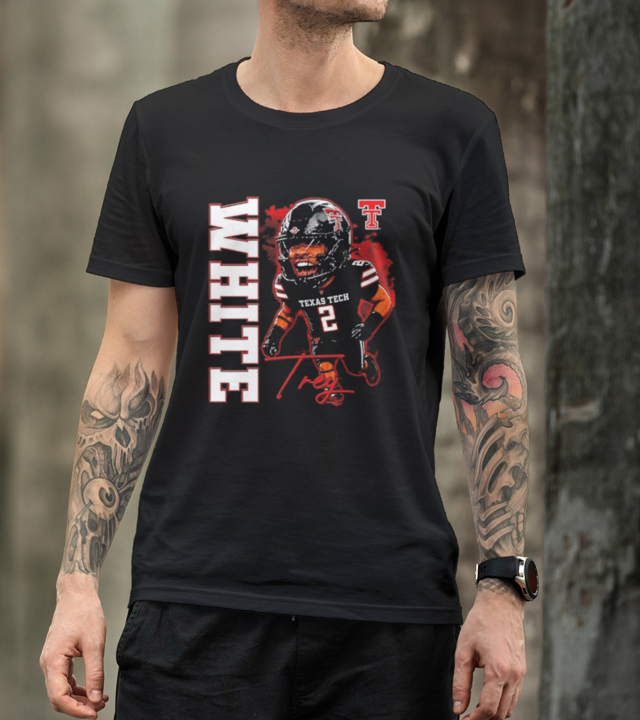 Texas Tech Red Raiders Trey White 2 NCAA Football Caricature T-Shirt