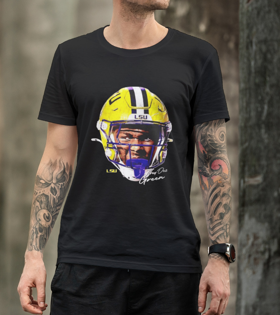 Trey'Dez Green LSU Tigers Football Helmet NCAA Sports T-Shirt