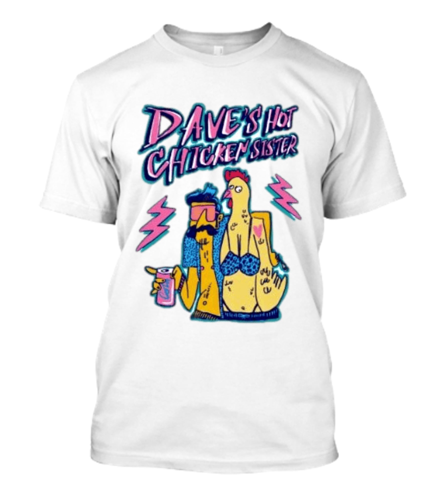 Dave's Hot Chicken Sister Cartoon T-Shirt