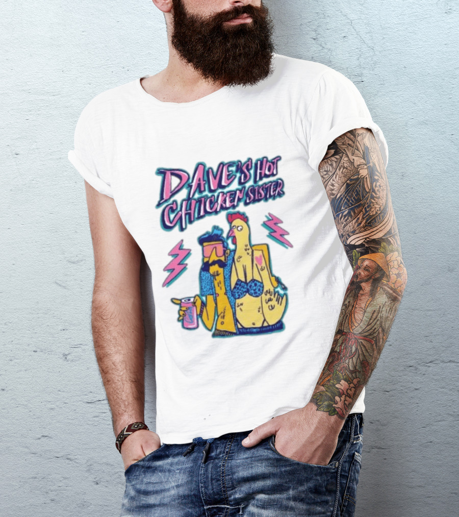 Dave's Hot Chicken Sister Cartoon T-Shirt