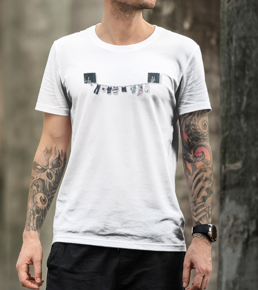 Colorful Our Washing Line Laundry Hanging T-Shirt