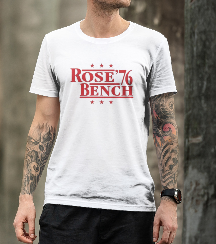 Rose Bench 76 Cincinnati Reds Baseball Stars T-Shirt