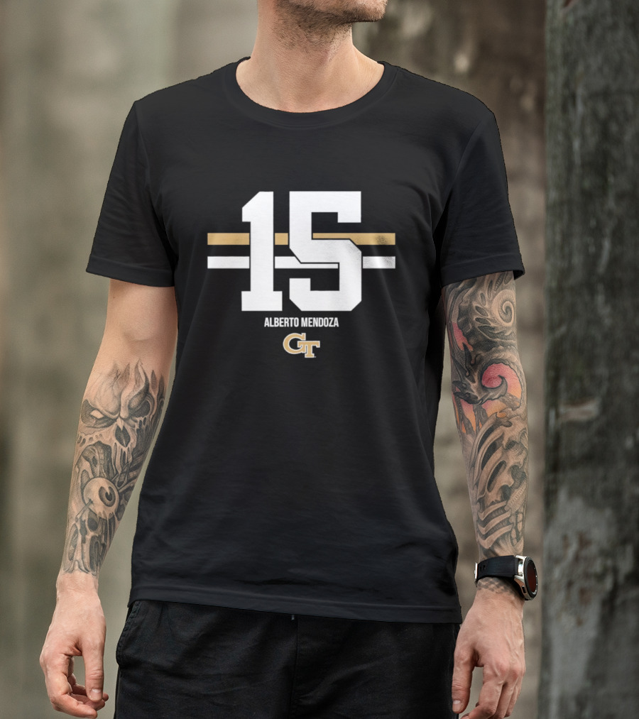 Alberto Mendoza 15 Georgia Tech NCAA GT Football T-Shirt