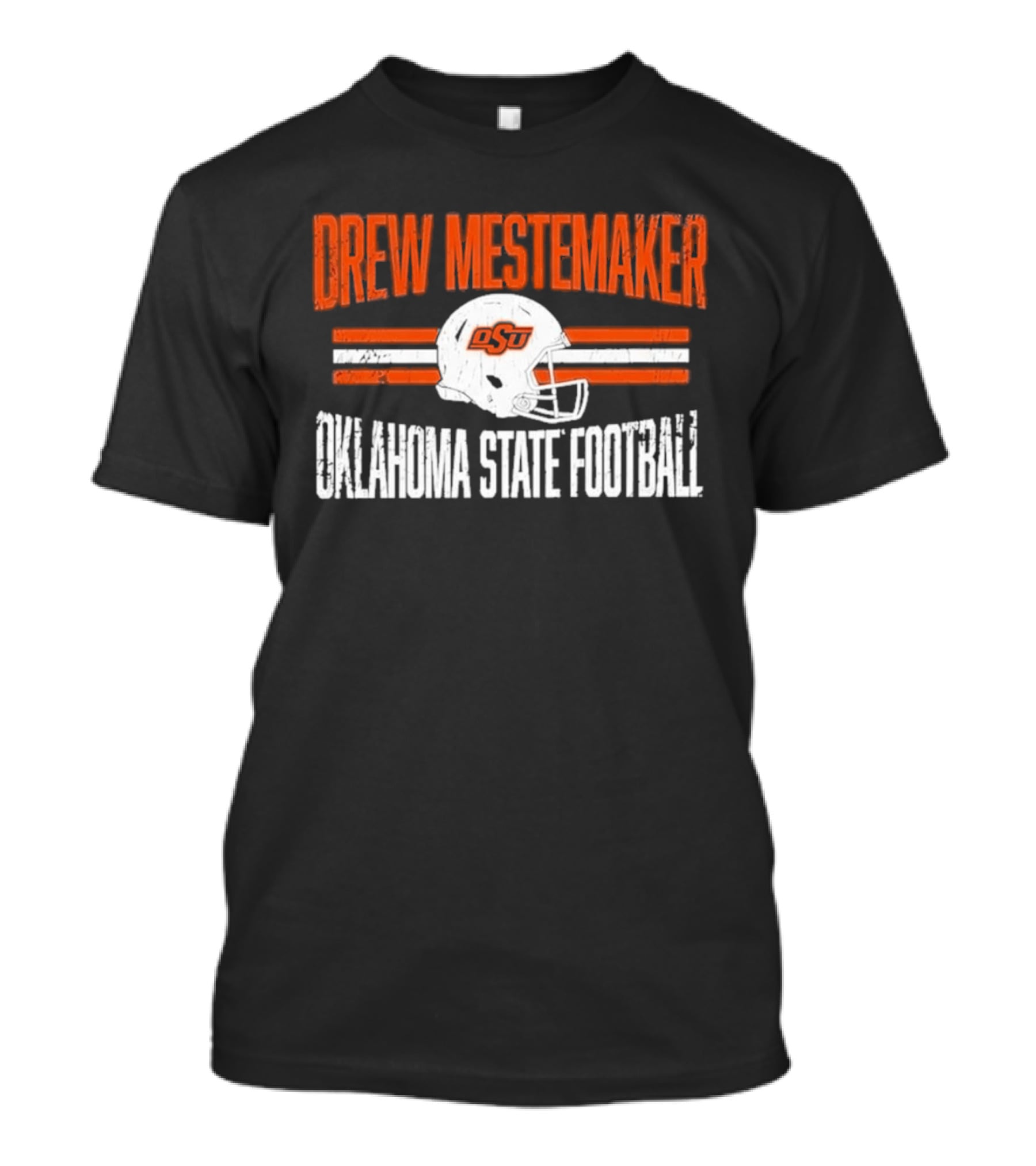 Drew Mestemaker OSU Oklahoma State Football Distressed Vintage Look T-Shirt