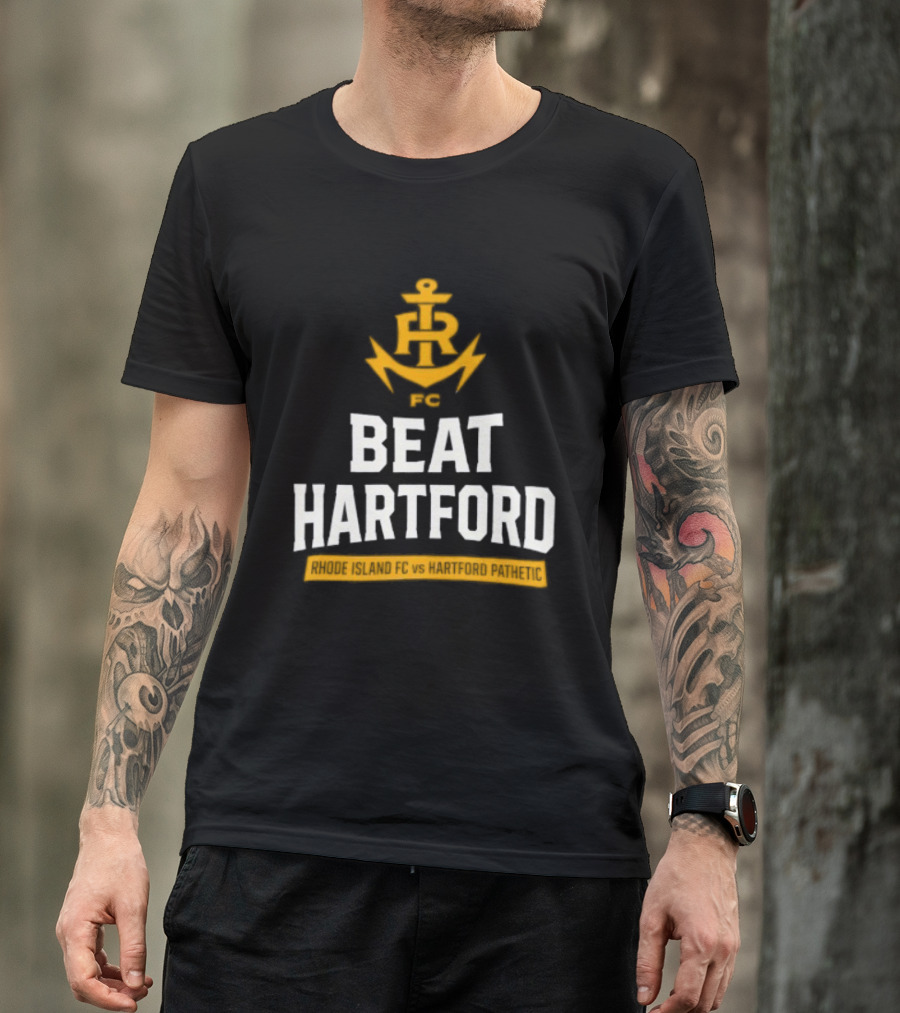Rhode Island FC Beat Hartford Anchor Icon Above T-Shirt