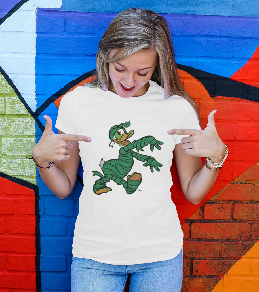 Donald Duck Mummy Costume Halloween Fun T-Shirt