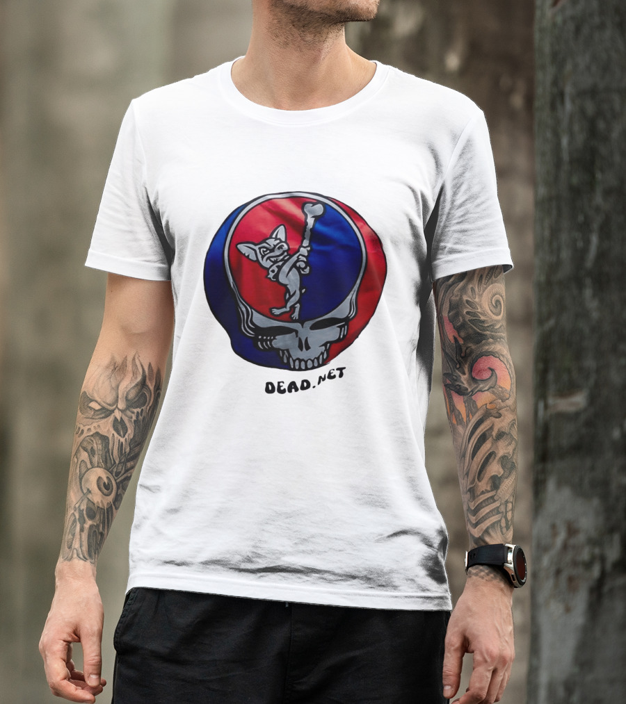 El Paso Dead.Net Skull With French Bulldog And Bone T-Shirt