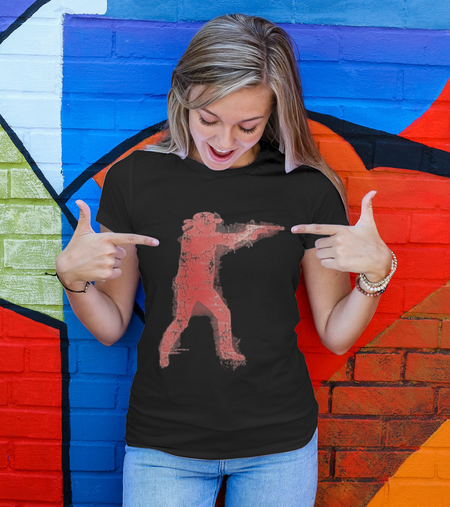 Jordan Salinas Idaho Twin Falls Hero Red Cracked Shooter T-Shirt
